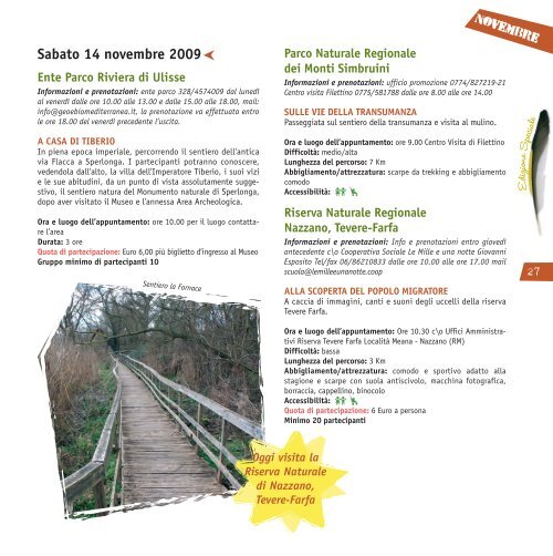 Scarica l'allegato in formato PDF - Parchi e Riserve naturali del Lazio