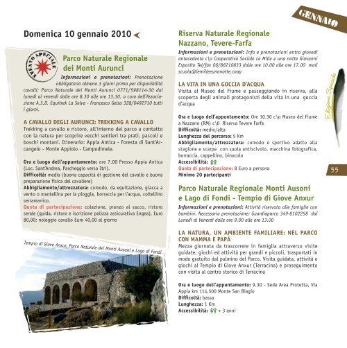 Scarica l'allegato in formato PDF - Parchi e Riserve naturali del Lazio