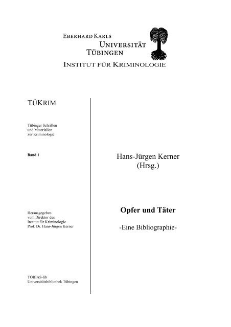Hans-Jürgen Kerner (Hrsg.) Opfer und Täter - Swisspeace