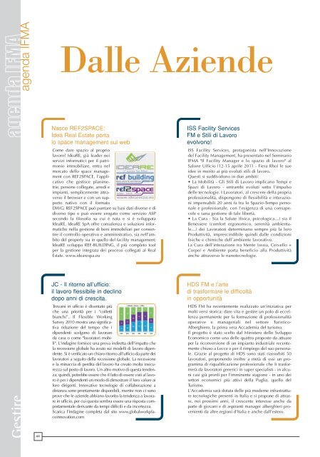 2011, alla conquista dello spazio 2011, alla conquista ... - IFMA Italia