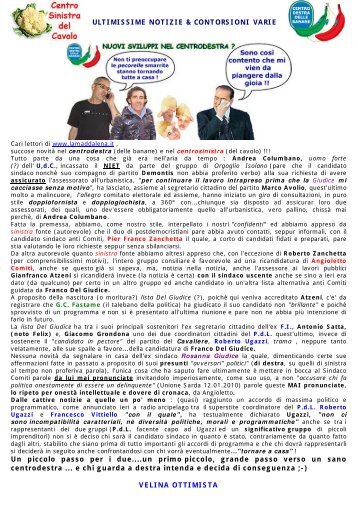 contorsioni politiche destra/sinistra - L'Arcipelago di La Maddalena