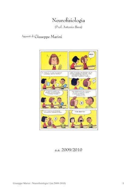 Giuseppe Marini : Neurofisiologia I (aa.2009-2010) 1 - AppuntiMed