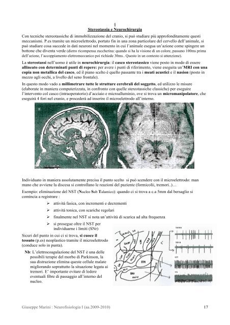 Giuseppe Marini : Neurofisiologia I (aa.2009-2010) 1 - AppuntiMed