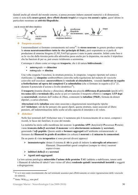 Giuseppe Marini : Neurofisiologia I (aa.2009-2010) 1 - AppuntiMed