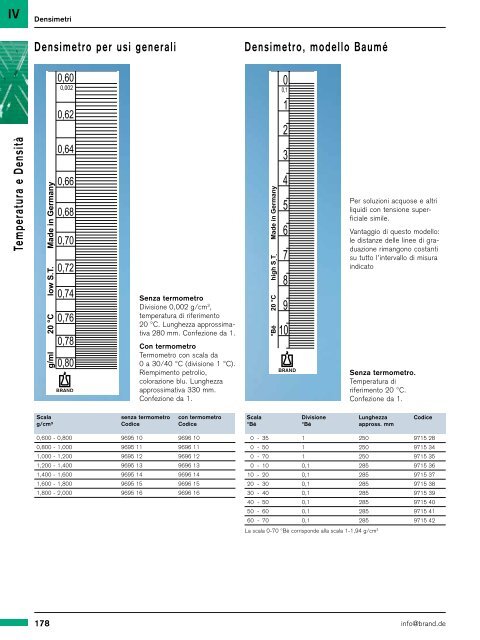 Misure Temperatura e Densità