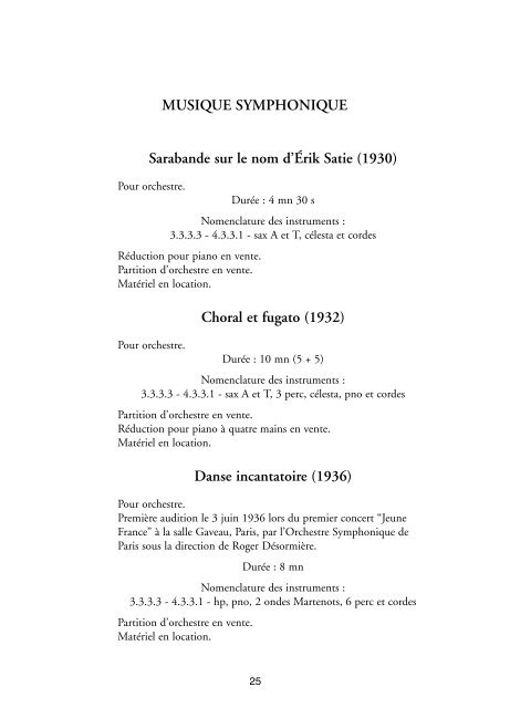 Composer catalogue of André Jolivet [ pdf - 220 Kb ] - Gérard ...