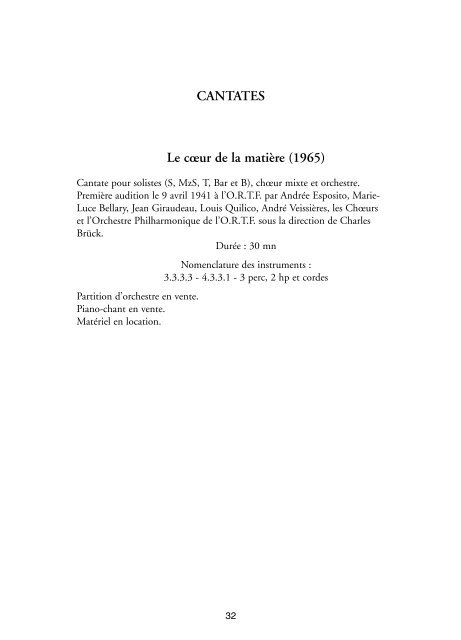 Composer catalogue of André Jolivet [ pdf - 220 Kb ] - Gérard ...