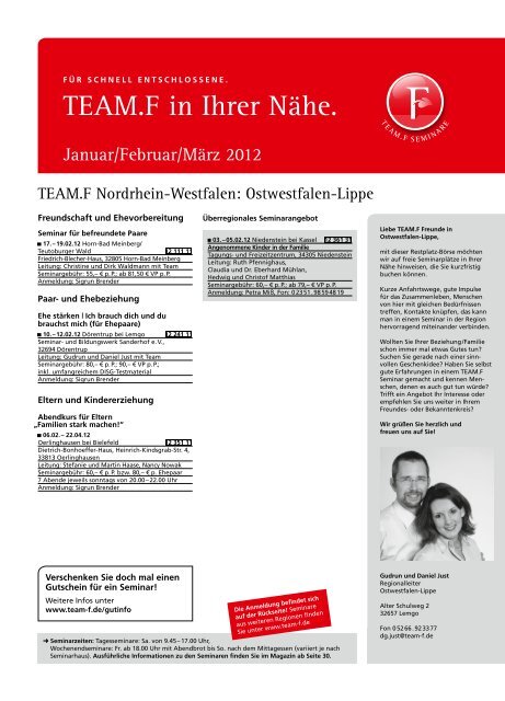 TEAM.F in Ihrer Nähe.