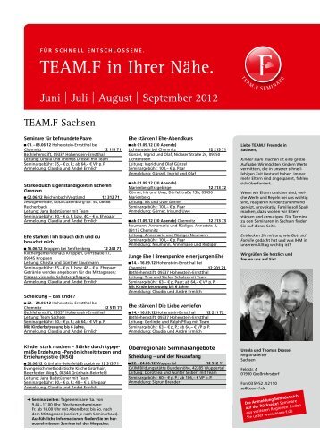 TEAM.F in Ihrer Nähe.