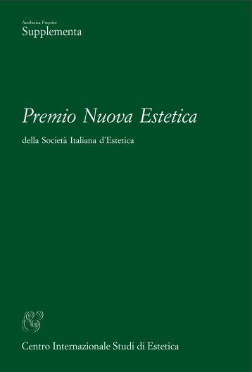 Premio Nuova Estetica - SIE - Società Italiana d'Estetica