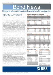 Bond News - RBS Markets - Italia