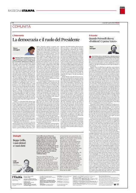 Leggi la rassegna stampa - CGIL Basilicata