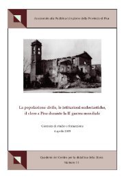 La popolazione civile, le istituzioni ecclesiastiche, il clero a Pisa ...