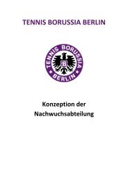 Konzeption TeBe-Nachwuchsabteilung - Tennis Borussia Berlin