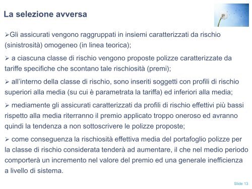 Assicurazioni - Facoltà di Economia