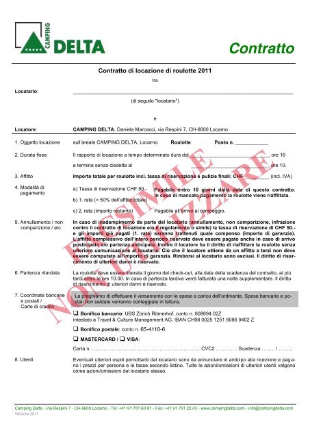 Contratto di locazione per roulotte.pdf - Camping Delta Locarno ...