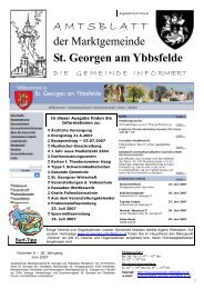 EINLADUNG - Marktgemeinde St. Georgen am Ybbsfelde