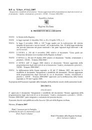 Decreto Presidente della Regione - Unione degli Assessorati