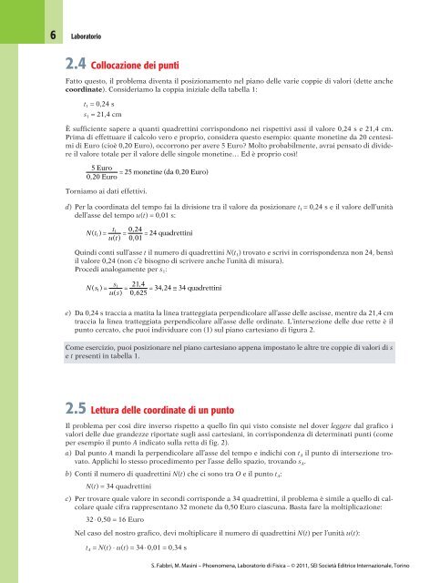 Laboratorio di Fisica - Sei