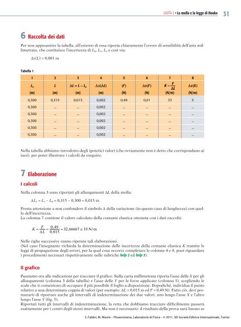 Laboratorio di Fisica - Sei