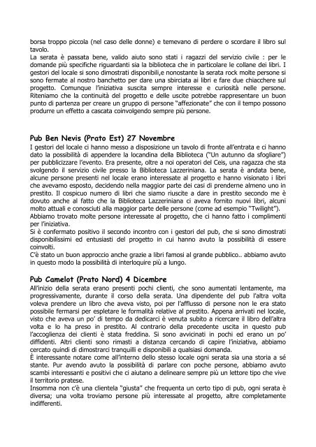 Relazione finale Libri in strada2008 (pdf) - Liberweb