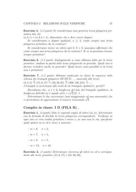 Tesi di Laurea di Valentina Boccini - Dipartimento di Matematica e ...