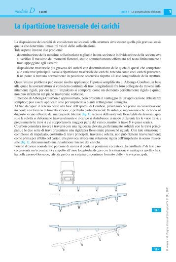 La ripartizione trasversale dei carichi - Sei