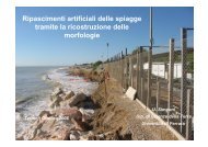 Ripascimenti artificiali delle spiagge tramite la ricostruzione delle ...