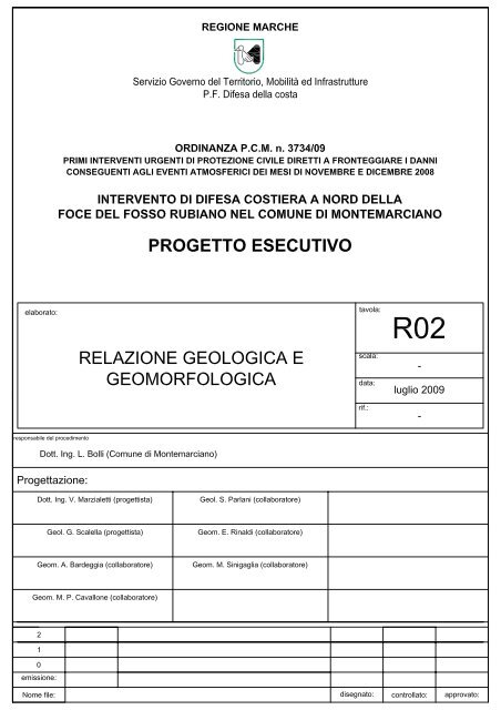 relazione geologica e geomorfologica - Comune di Montemarciano