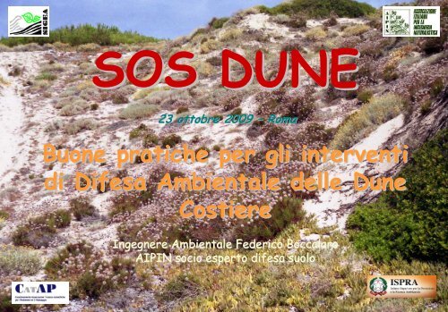 Linee Guida per gli interventi di difesa ambientale delle dune ... - catap