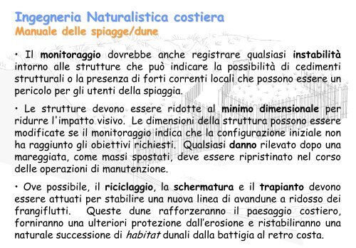 Linee Guida per gli interventi di difesa ambientale delle dune ... - catap