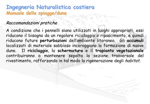 Linee Guida per gli interventi di difesa ambientale delle dune ... - catap