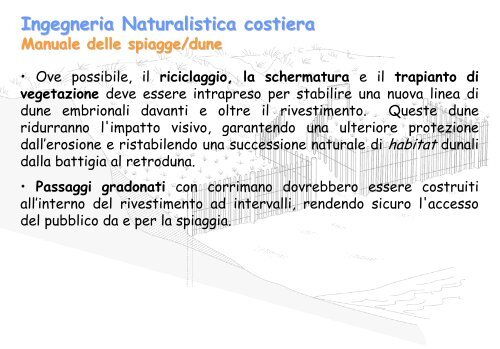 Linee Guida per gli interventi di difesa ambientale delle dune ... - catap