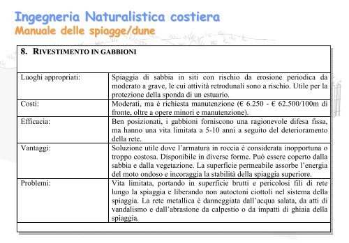 Linee Guida per gli interventi di difesa ambientale delle dune ... - catap