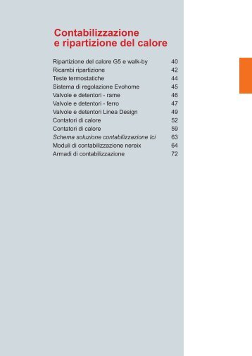 Contabilizzazione e ripartizione del calore - Commerciale SACIR