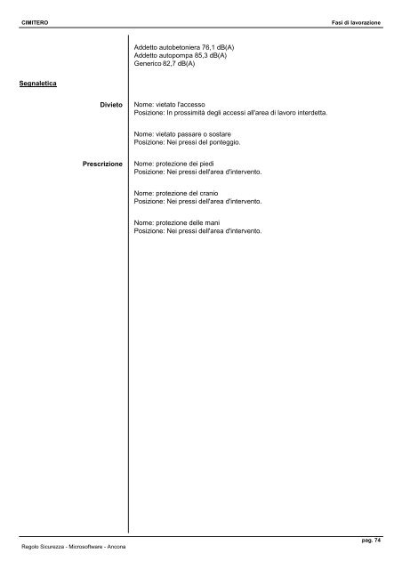 Piano di sicurezza e coordinamento - Comune di Monte San Vito