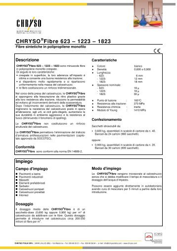 Scheda tecnica CHRYSO®Fibre 623 - 1223 - 1823