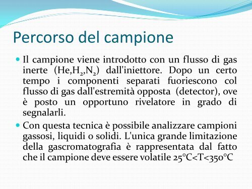 Gascromatografia - Scuola21 - Fermi