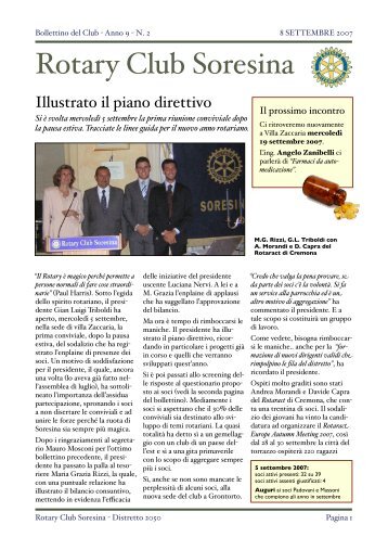 Anno IX n. 2 - Rotary Club Soresina