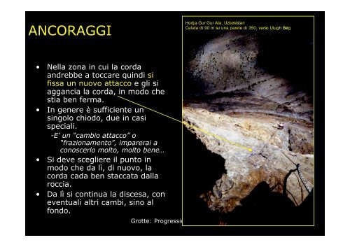 grotte: manovre base della progressione con attrezzi - Mastrel