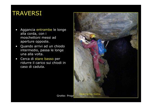 grotte: manovre base della progressione con attrezzi - Mastrel