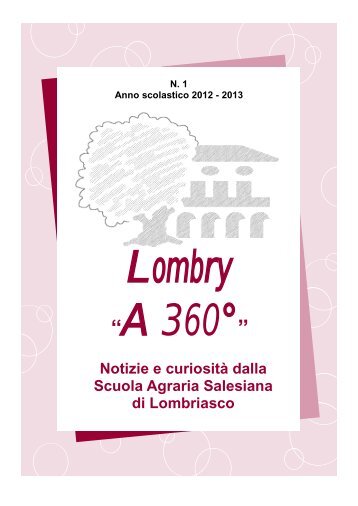 Giornalino n. 1 anno scolastico 2012-2013 - Salesiani Lombriasco