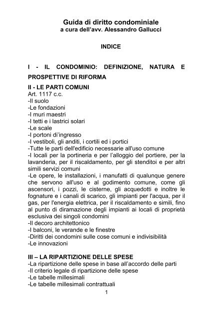 Guida al diritto condominiale - Studio Suardi