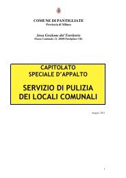 Capitolato speciale d'appalto per il servizio di pulizia dei locali ...