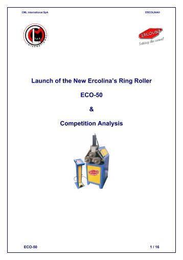 Launch of the New Ercolina's Ring Roller ECO-50 & Competition ...