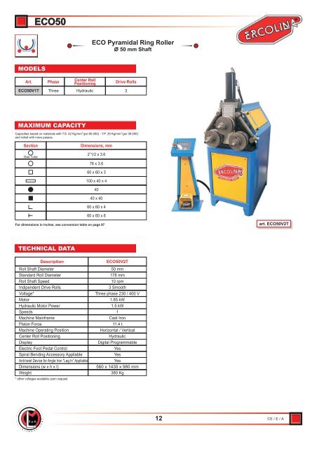 Ercolina Catalogue - Pipe & Tube Machines LTD