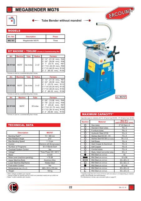 Ercolina Catalogue - Pipe & Tube Machines LTD