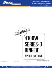 Manitowoc 4100 Ringer Load Chart