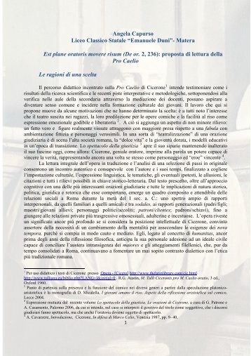 Angela Capurso Liceo Classico Statale “Emanuele Duni ... - Tulliana