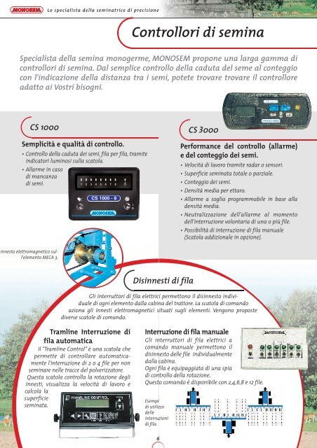 Distanze di semina MECA 3 - Monosem